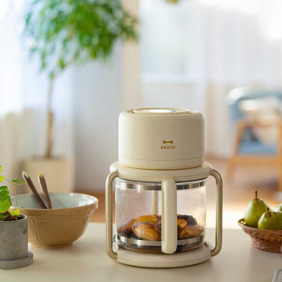 BRUNO（ブルーノ） ガラス エアフライヤー アイボリー BOE122