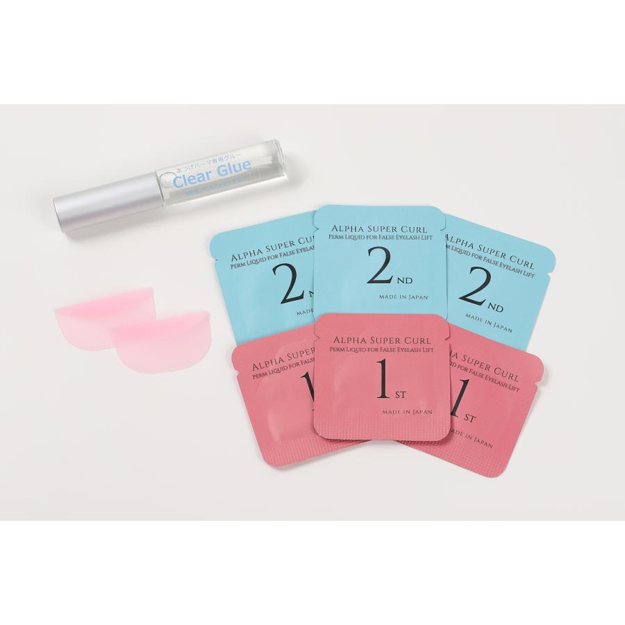 国産付けまつげ用プロ級パーマ 小悪魔ギザギザロットセット パウチの