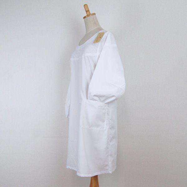 割烹着 プレゼント 白（ホワイト）MZM : エプロン通販いただきマンマ