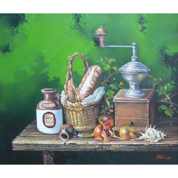 絵画 油絵 竹内敏彦 肉筆油絵 静物画 何時も有る物 F10 : アートフジ