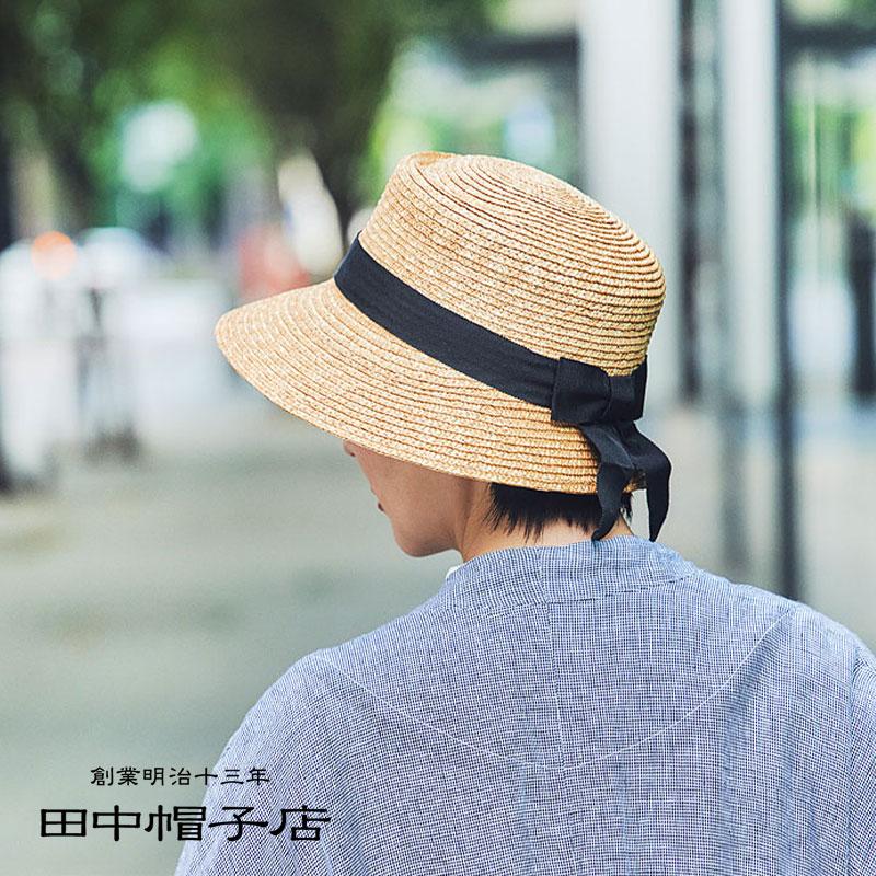 田中帽子店 麦わら帽子 Alice(アリス)ポークパイ型 女優帽 ストロー