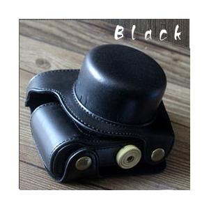 レザーカメラケース ニコン Nikon1 J5対応 お揃いカラーのストラップ