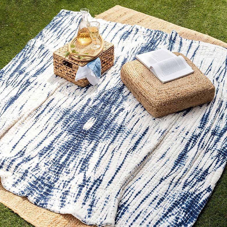 マルチカバー ソファー カバー キルト ベッド こたつ タイダイ