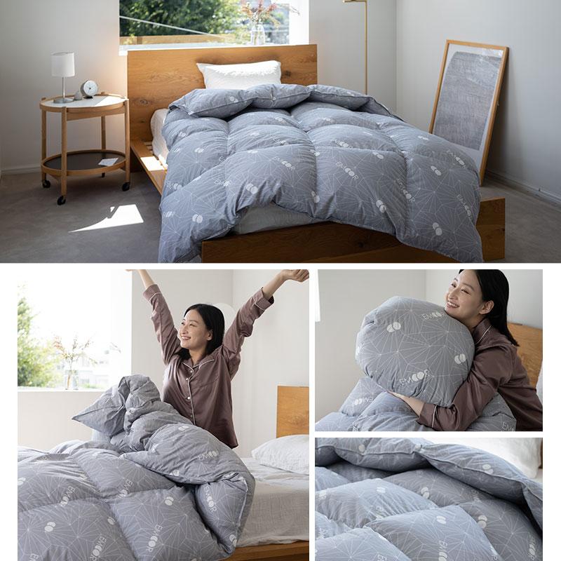 EMOOR（エムール） 日本製 羽毛布団 セミダブル プレミアムゴールド