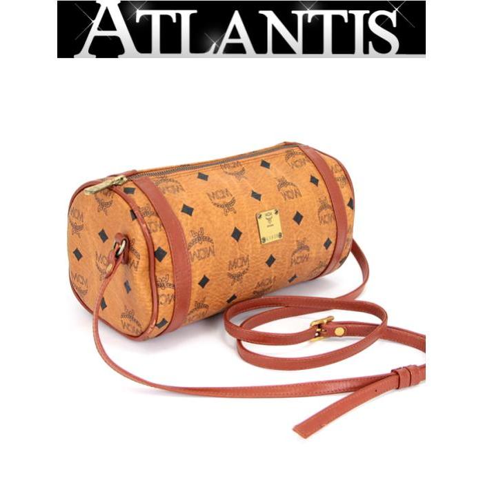 MCM（エムシーエム） SALE ショルダーバッグ 筒型 レザー ブラウン