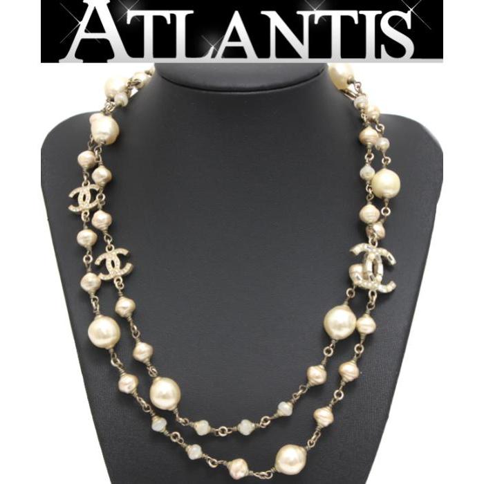 CHANEL（シャネル） ココマーク パール ロングネックレス ゴールド 00A