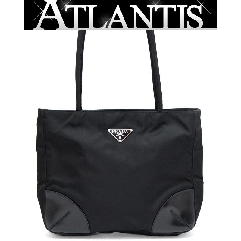 プラダ PRADA 三角ロゴ ファスナー付き スモールトートバッグ ナイロン