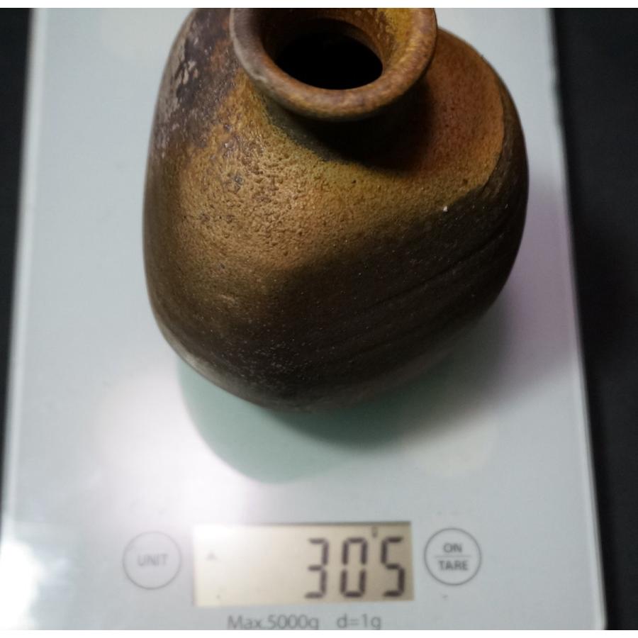 備前焼 小野田瑞穂作 備前徳利ぐい呑セット 三角変わり徳利 共箱有 酒