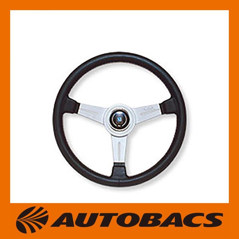 NARDI CLASSIC ブラックレザー&シルバースポーク 330ミリ