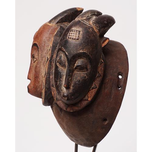 アフリカ コートジボワール バウレ族 マスク 仮面 No.374 木彫り