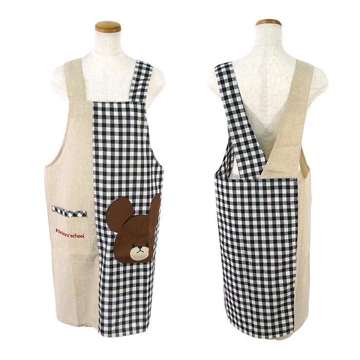 エプロン くまのがっこう キャラクターエプロン 保育士エプロン