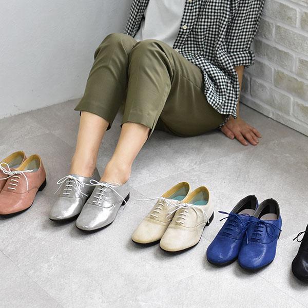 COULEUR VARIE（クロールバリエ） 洗える靴 レースアップシューズ