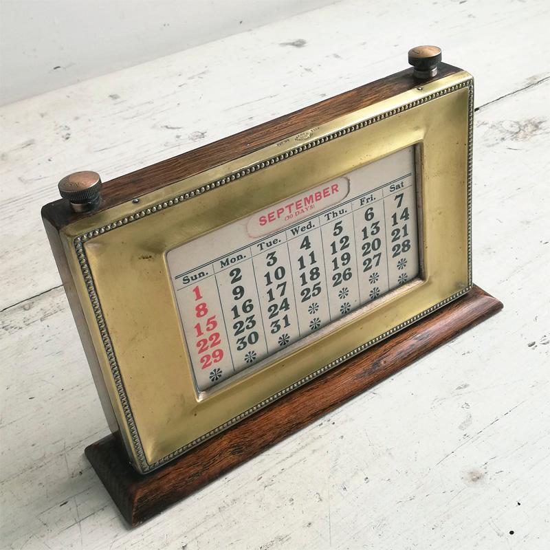 オーク 万年 卓上カレンダー 1924年 レジスタードナンバー入り