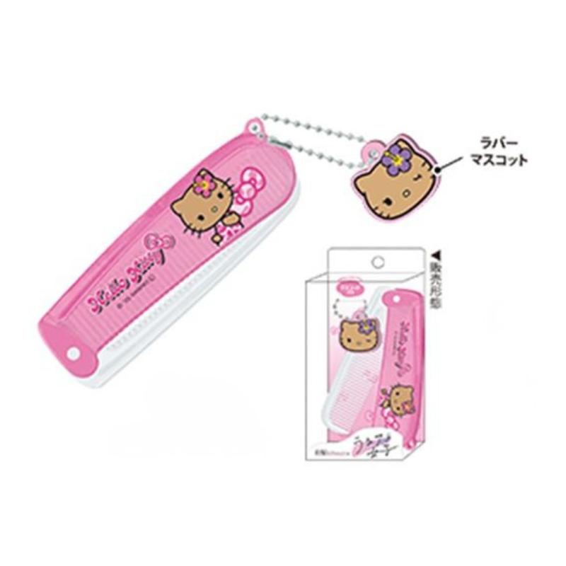 レア‼️キティ ピンク ハワイアンラメコーム 南国トロピカルフルーツ