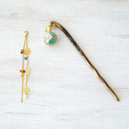 かんざし 京都清水坂ガラス館 正規 簪 ヘアアクセサリー 髪飾り 揺れる