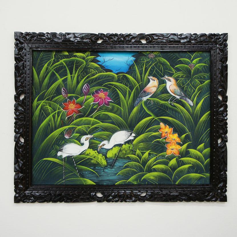 バリ絵画 バリ雑貨絵画 アジアン絵画 バリ雑貨壁飾り アジアン壁掛け