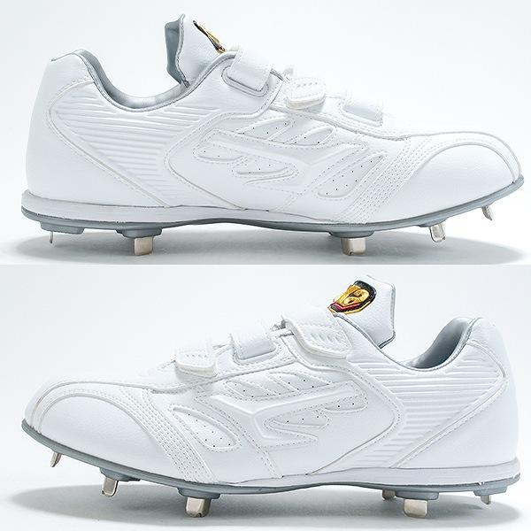 ザナックス 交換無料 野球 スパイク 金具 大人 白 ベルト式 樹脂底
