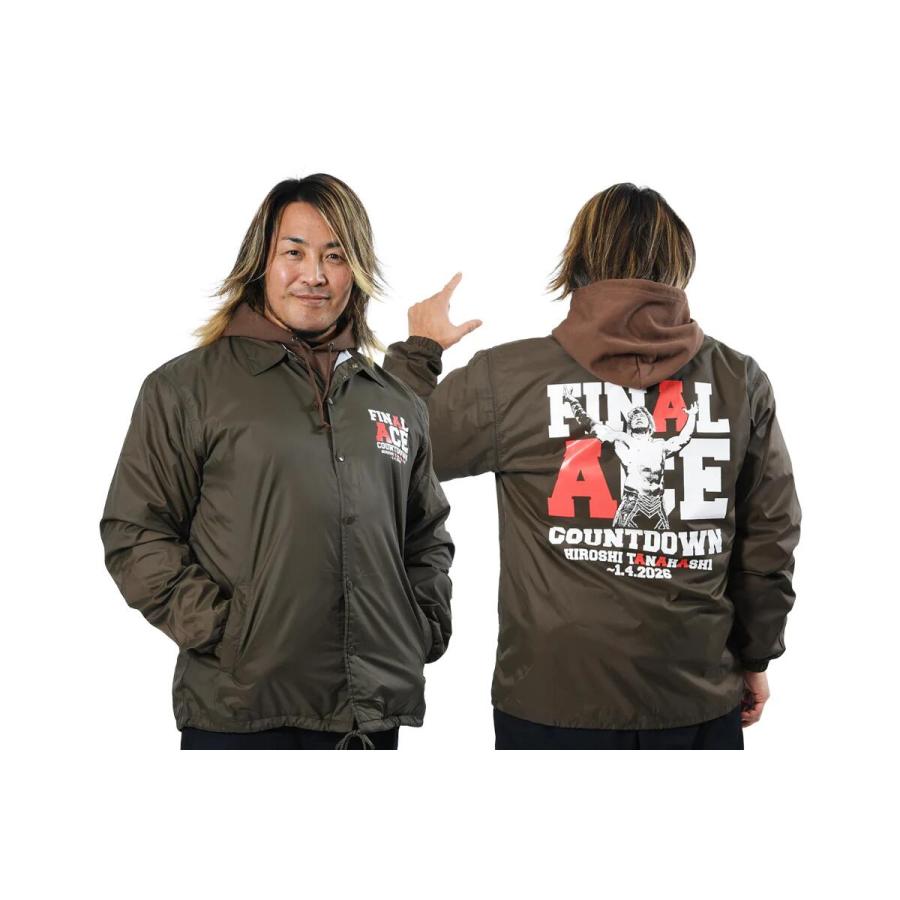 棚橋弘至「FINAL ACE COUNTDOWN」コーチジャケット（シールブラウン
