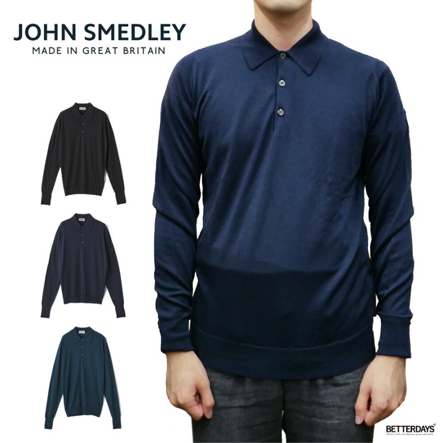 JOHN SMEDLEY（ジョンスメドレー） 長袖ポロシャツ メンズ ニット