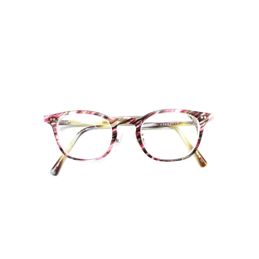 金子眼鏡 KA-42 眼鏡 ブラウン/レッド マーブル セルフレーム