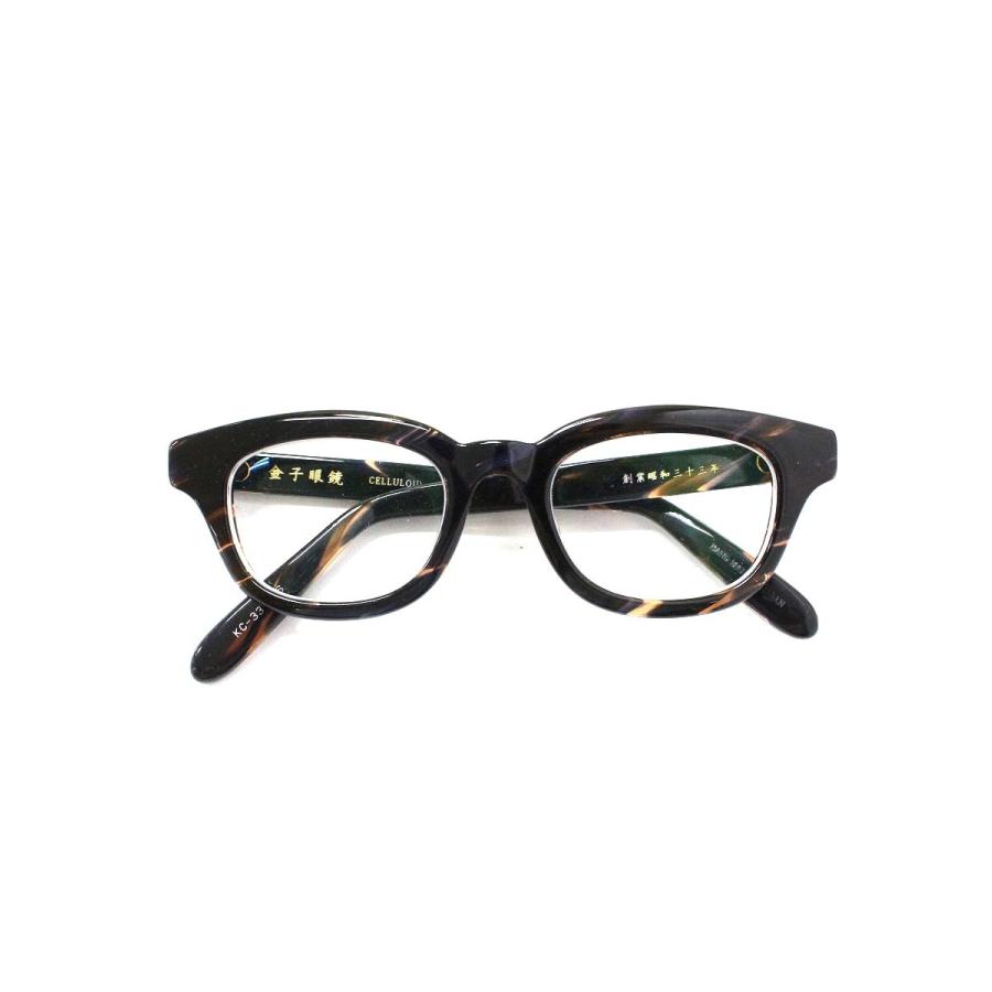 金子眼鏡 CELLULOID KC-33 メガネ ブラウン ウェリントン セルフレーム