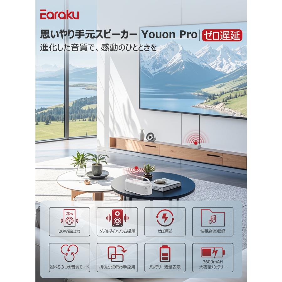 破格20W究極音質 思いやり手元スピーカー ゼロ遅延 テレビ スピーカー