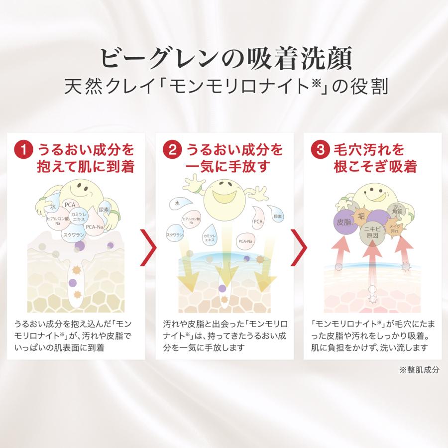 b.glen（ビーグレン） クレイ洗顔 クレイウォッシュ 洗顔 泡立て不要