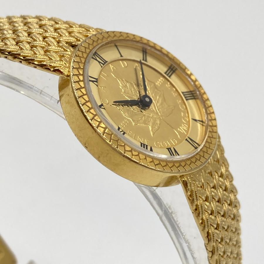 ◎◎ Helene de Michel 腕時計 クォーツ カナダメープルリーフ 1/10OZ