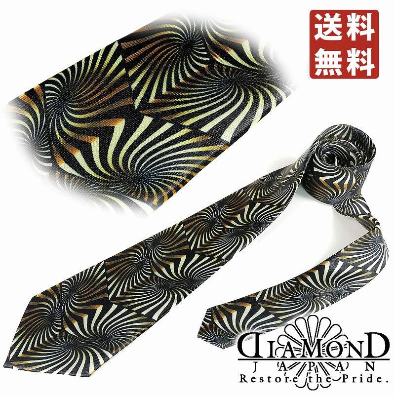 ネクタイ DIAMOND JAPAN dj-175 黒 金 紳士 結婚式 二次会 成人式 冠婚