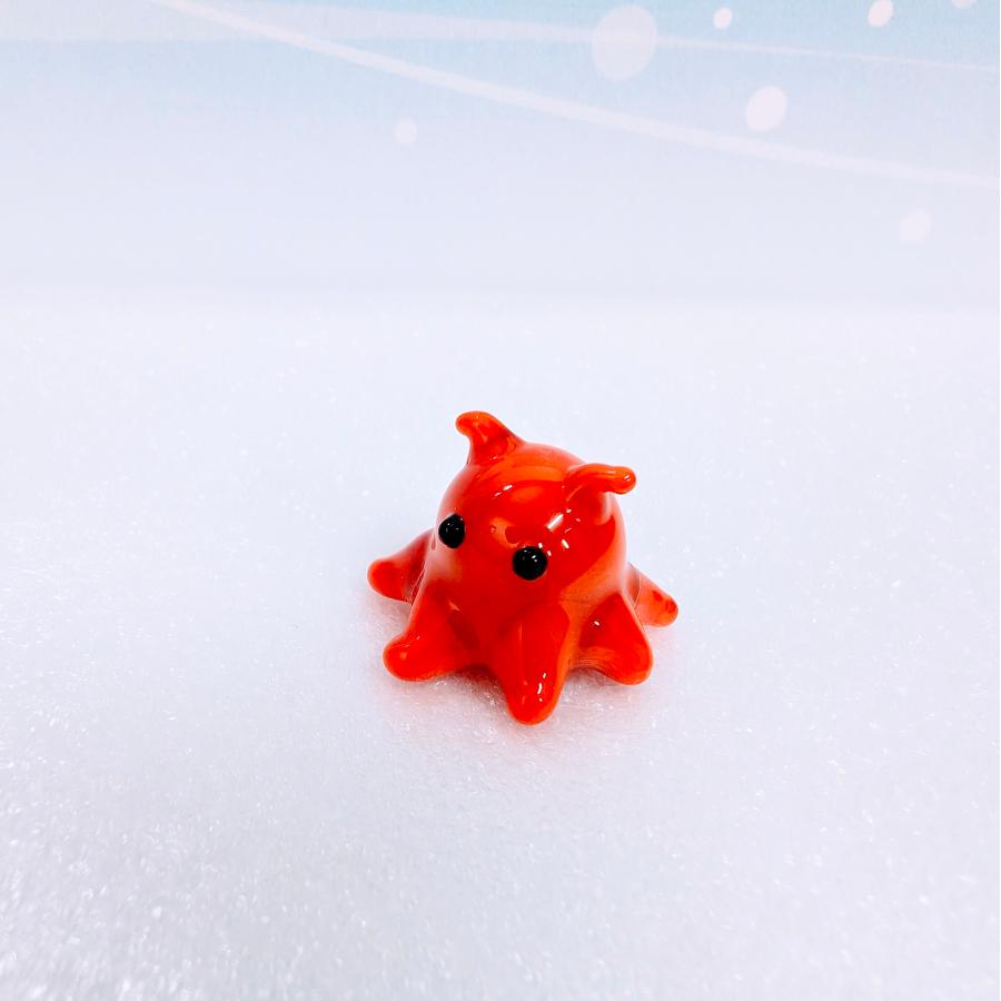 ガラス細工 メンダコ（S） ミニチュア 雑貨 置物 小物 : きたのガラス