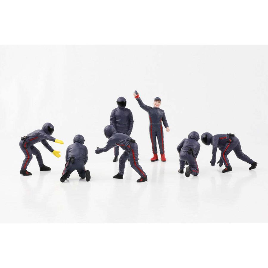 アメリカン ジオラマ 1/18 ピットクルー セットIII ブルー フィギア 7