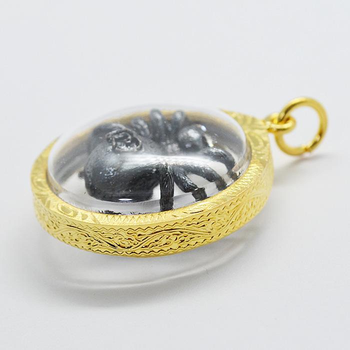 プラクルアン 蜘蛛 チャーム クモ お守り タイ ゴールド 幸運 本物