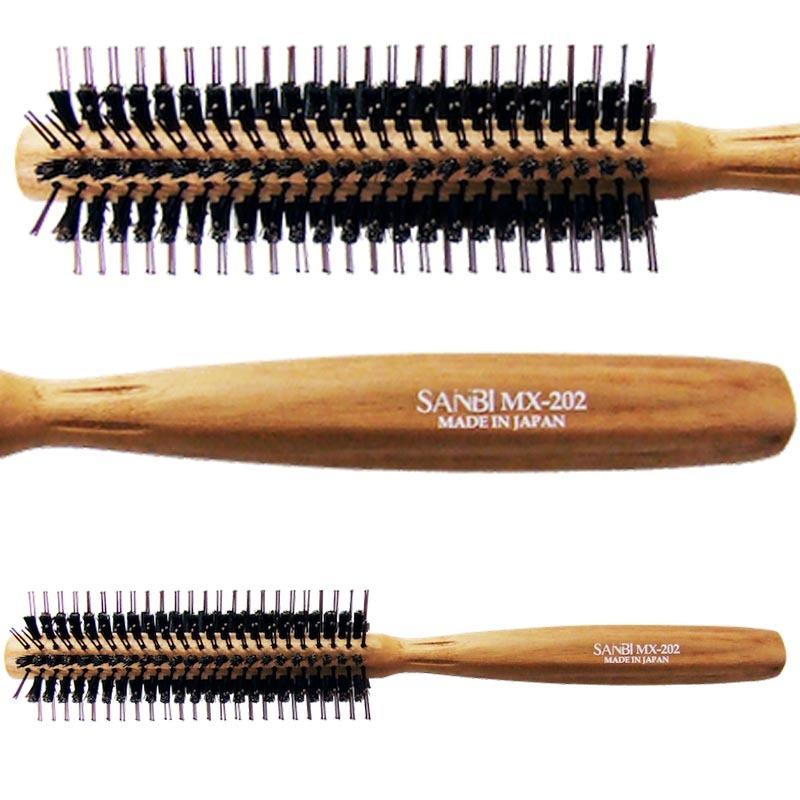 ボブヘアのためのロールブラシ/ショートボブ 豚毛＆ナイロン MX-202