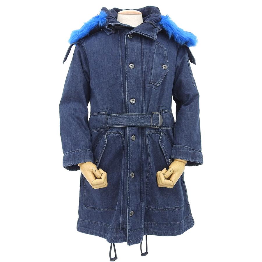 DIESEL（ディーゼル） 超美品 現行タグ ファーフード デニム モッズ