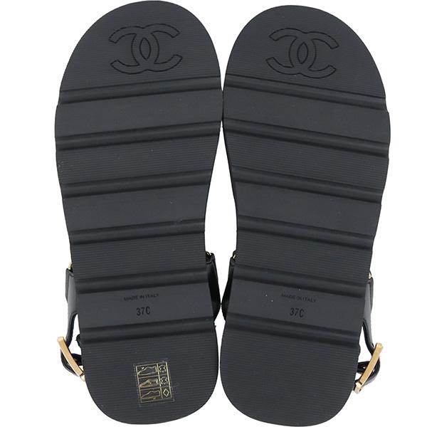 マトラッセ シャネル 厚底サンダル 37C 24cm レディース CCマーク