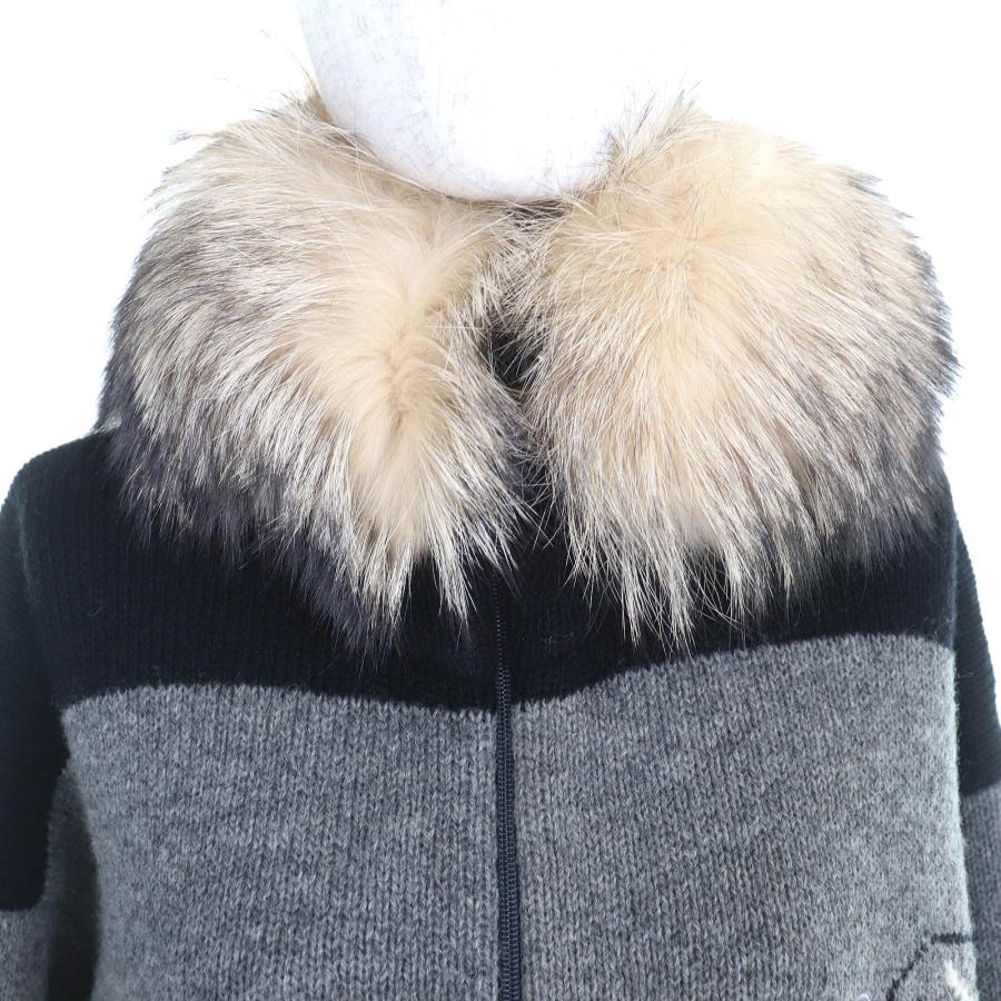 PRADA（プラダ） 未使用品△PRADA ウール100% フォックスファー ロゴ