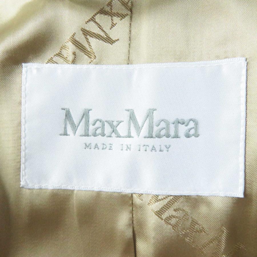 極美品◎マックスマーラ 白タグ キャメル100％ ベルト付 ラップコート