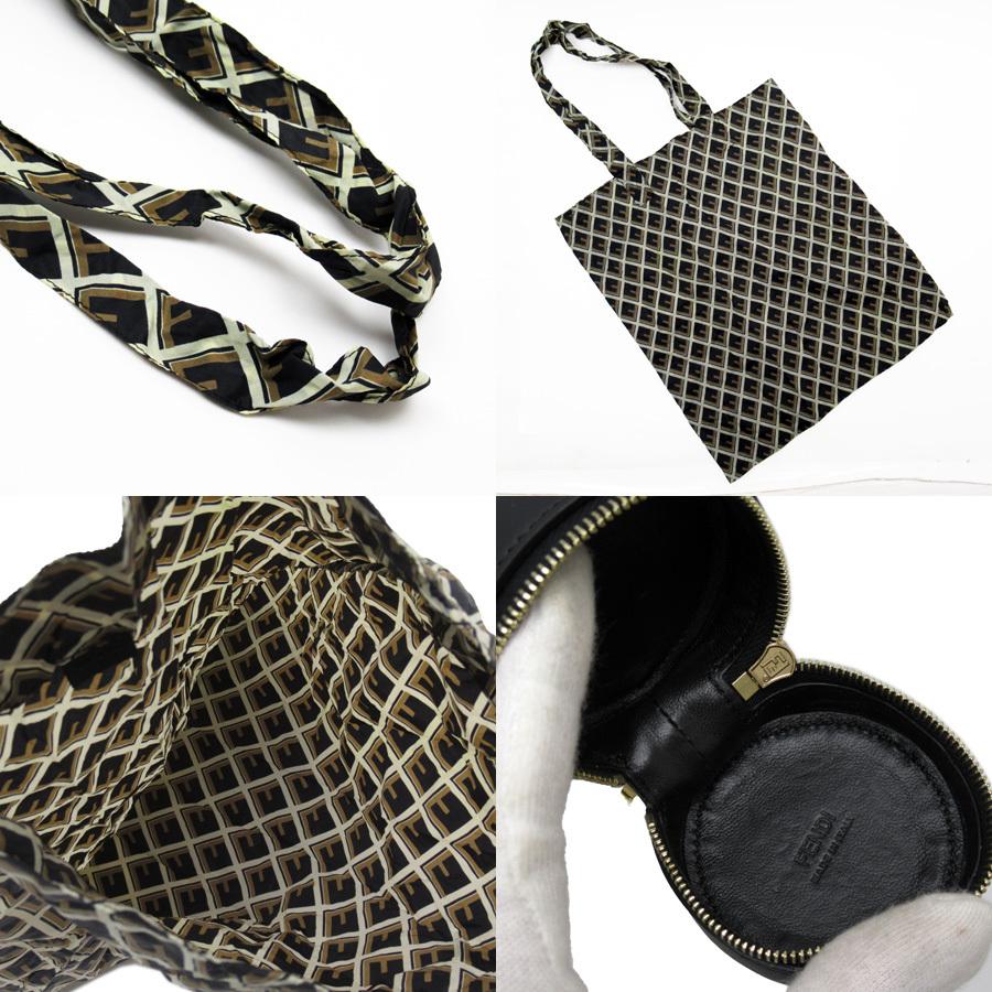 FENDI（フェンディ） バッグチャーム エコバック付き レザーxナイロン