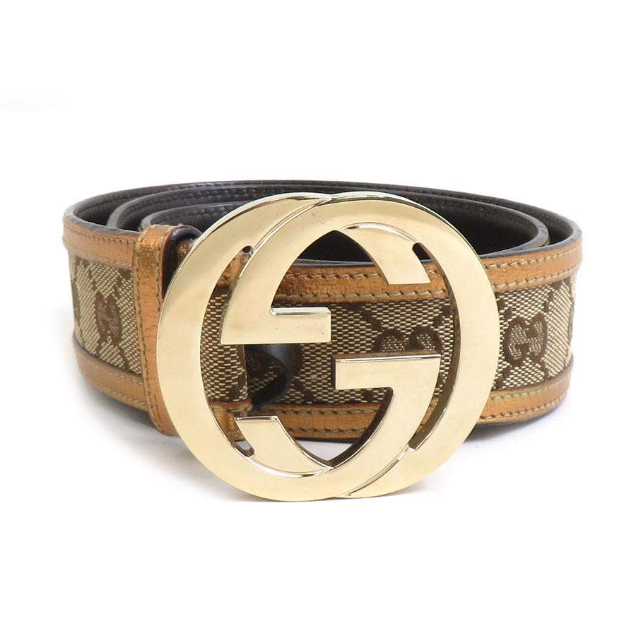 GUCCI（グッチ） ベルト インターロッキングG GGキャンバス/レザー