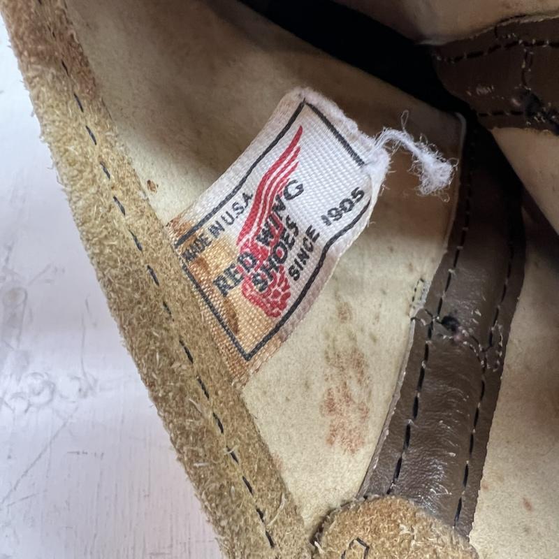 レッドウィング プリント羽タグ 縦羽 USA製 スエードレザー