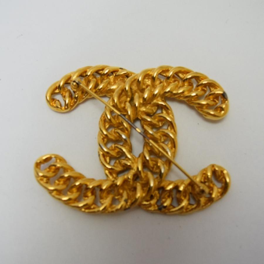 CHANEL（シャネル） ブローチ 大ぶりココマーク チェーン ゴールド