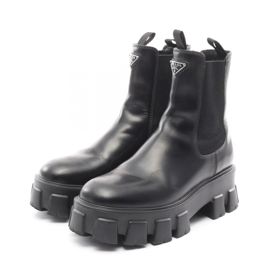 PRADA（プラダ） モノリス ブラッシュドレザー チェルシーブーツ