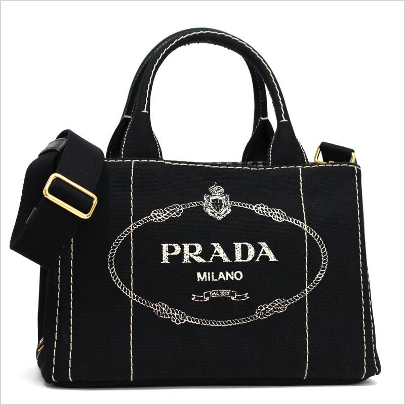 CANAPA プラダ PRADA ギンガムチェック2wayキャンバストートバッグ