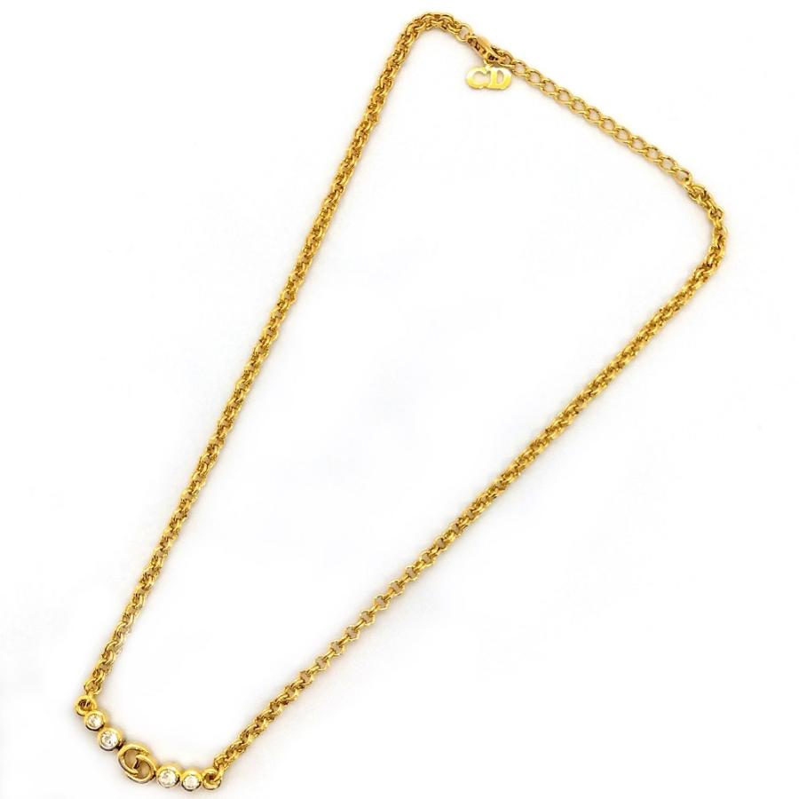 クリスチャンディオール Christian Dior CDロゴ 4P ラインストーン