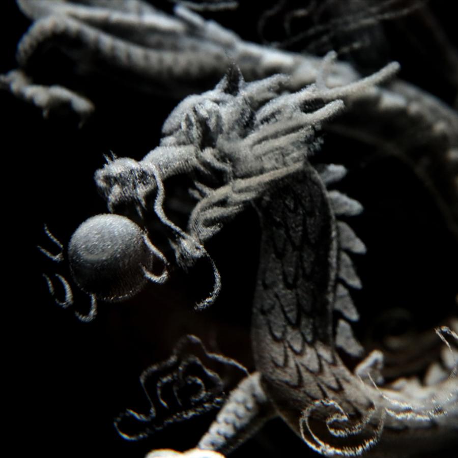 GOLD STONE 龍 クリスタルボール 約80mm 龍神 干支 辰 置き物 人工水晶