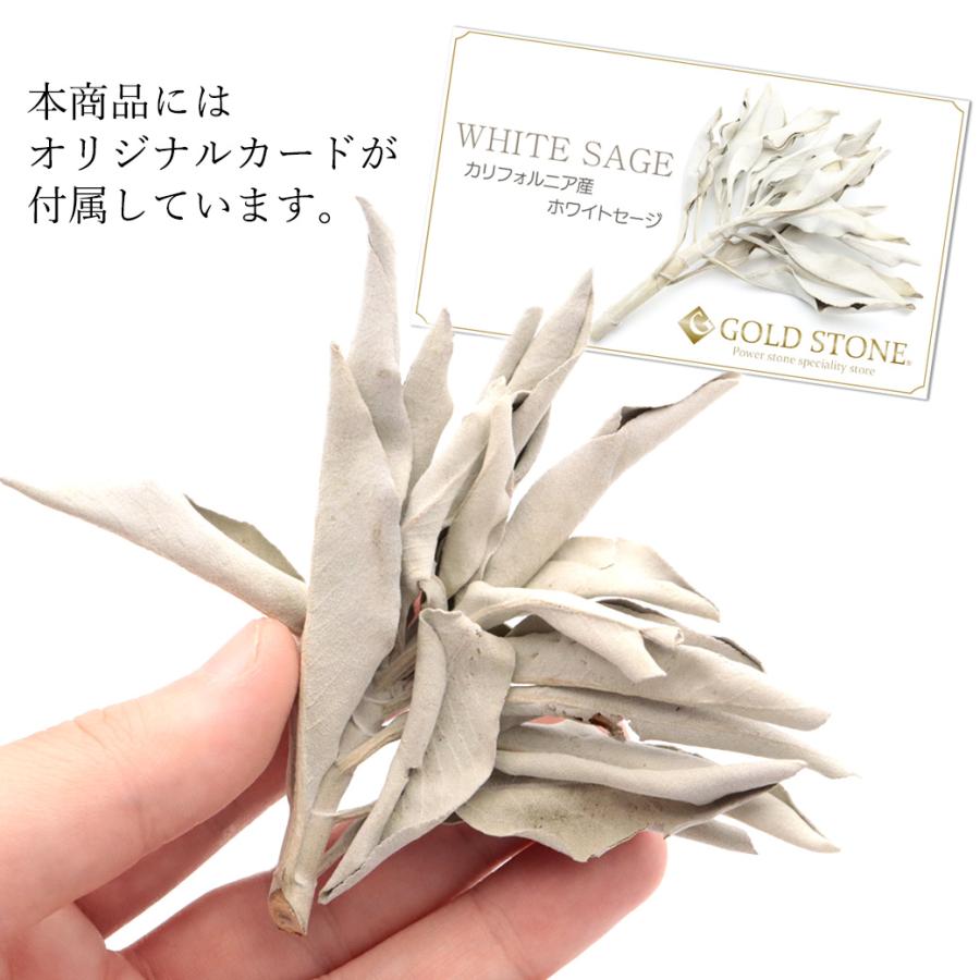 GOLD STONE ホワイトセージ 枝付き クラスター 無選別 50g 無農薬