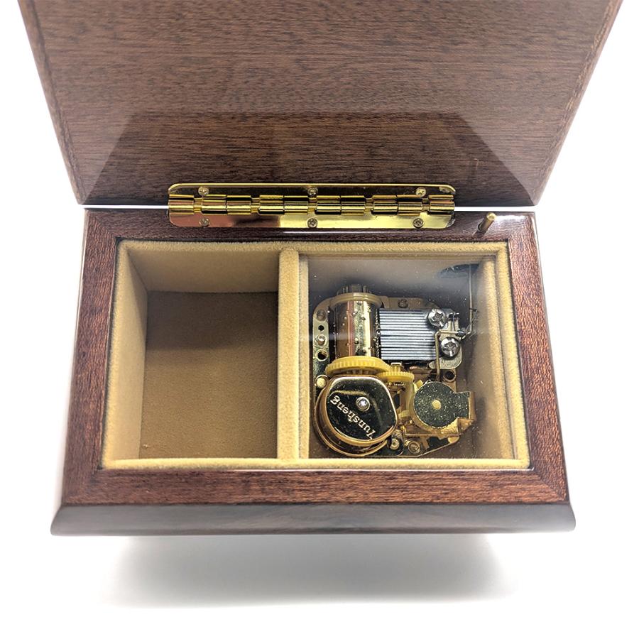 オルゴール ジュエリー ケース 象嵌 ピンク アンティーク調 宝石箱