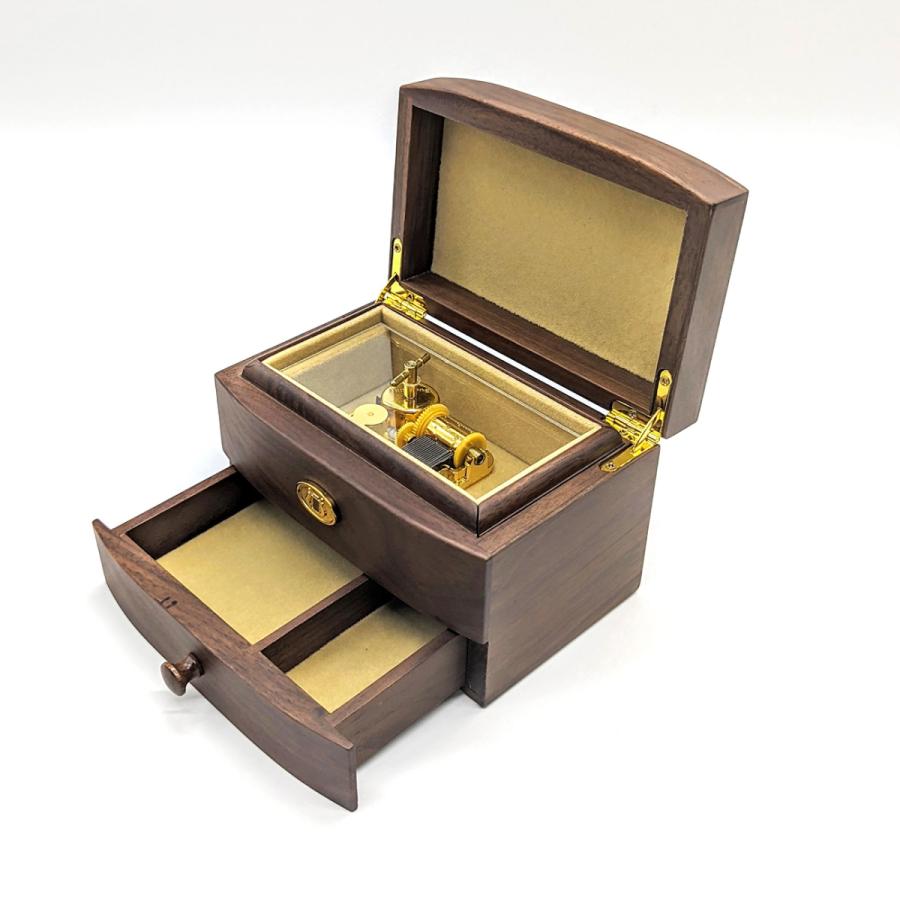 オルゴール ジュエリー ケース 天然木 宝石箱 木製 インテリア 雑貨