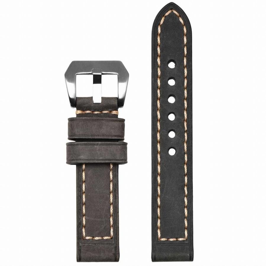 For PANERAI パネライ向け 社外品 交換用 腕時計ベルト レザーベルト