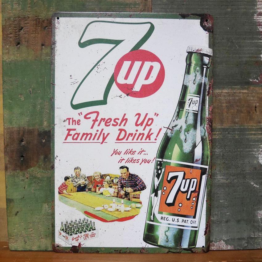 セブンアップ アメリカンサインボード 7UP メタルサイン ブリキ看板